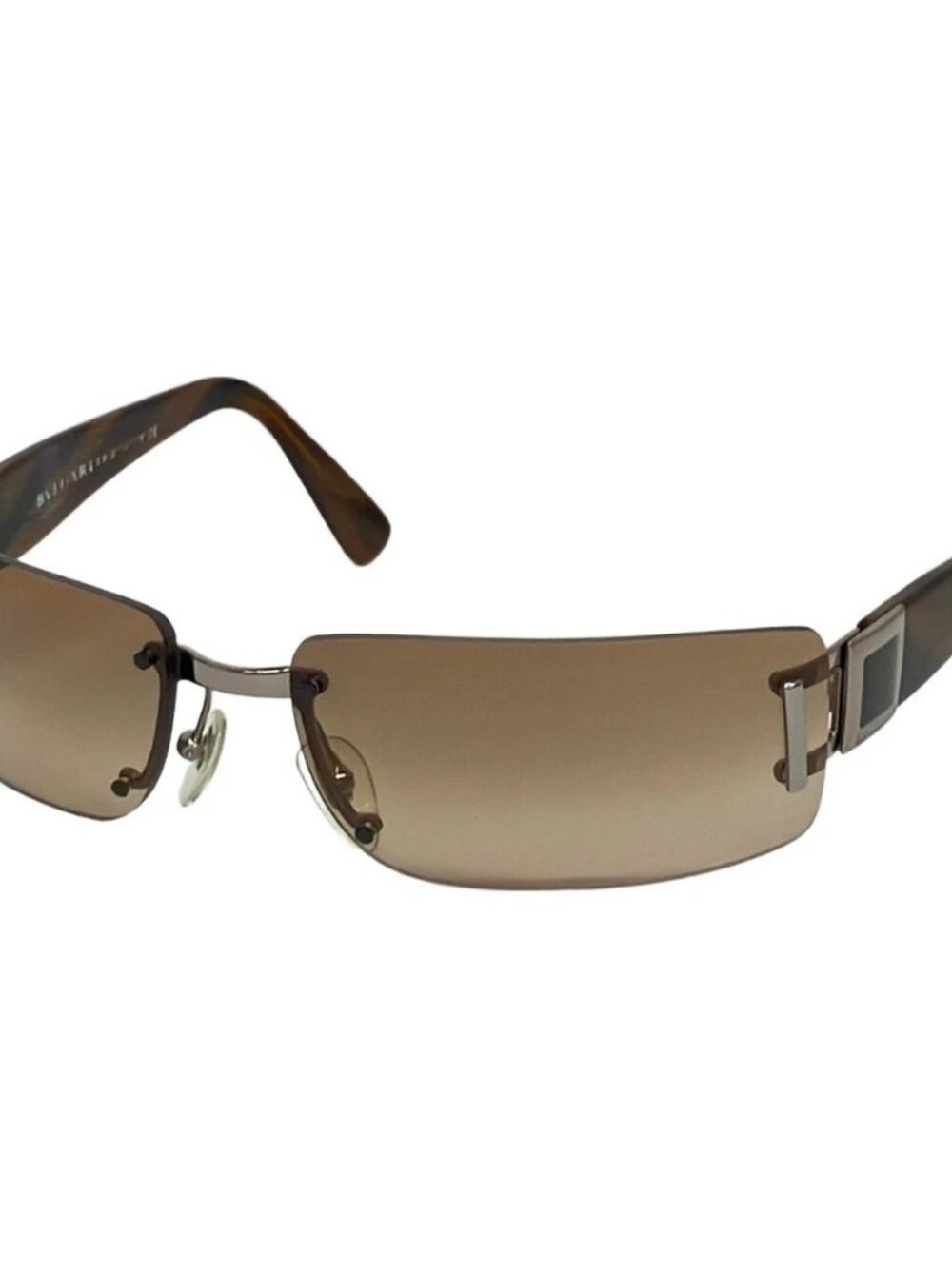 BVLGARI 626 Dark Brown Silver Plastic Hardware Sunglasses
